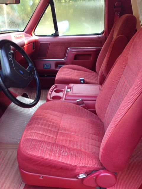 1989 Red Ford Bronco