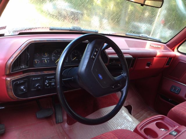 1989 Red Ford Bronco