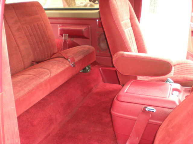 1989 Red and Tan Ford Bronco Two Door