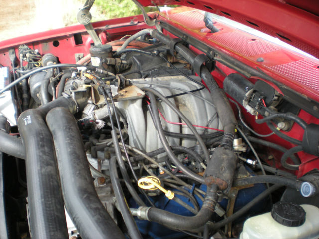 1989 Red and Tan Ford Bronco Two Door