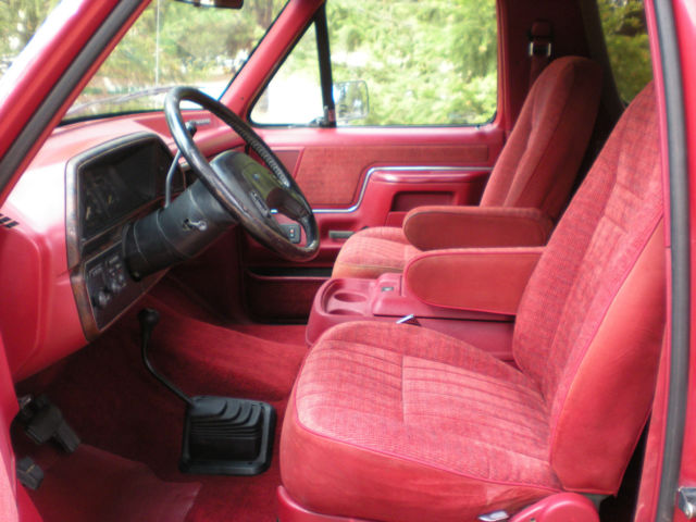 1989 Red and Tan Ford Bronco Two Door