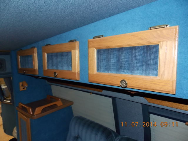 1989 Blue Ford E-Series Van Van Camper