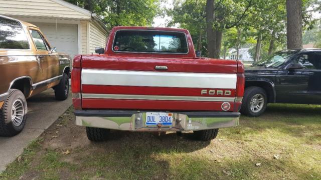 1989 Red Ford F-150 Standard Cab Pickup