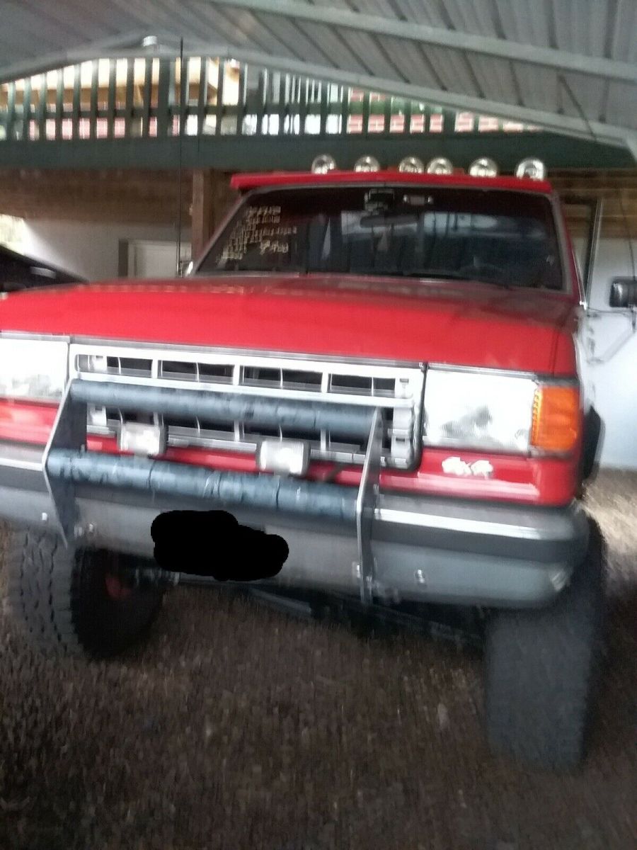 1989 Red Ford F-150 Pickup