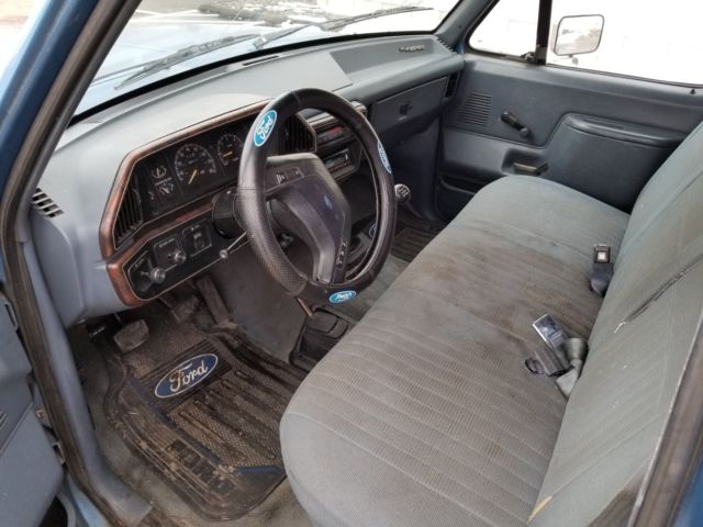 1989 Blue Ford F-150 Standard Cab Pickup