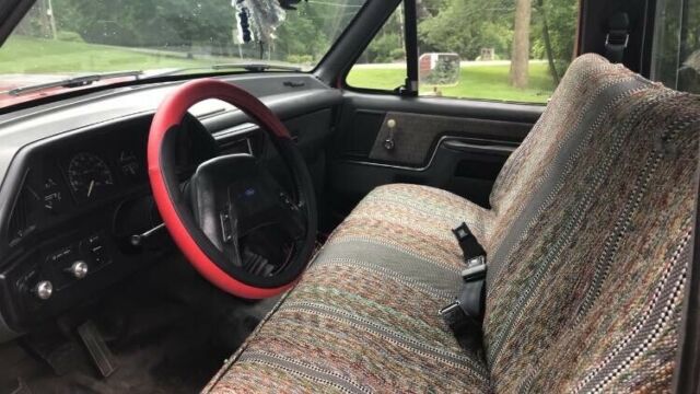 1989 Red Ford F-150 Standard Cab Pickup