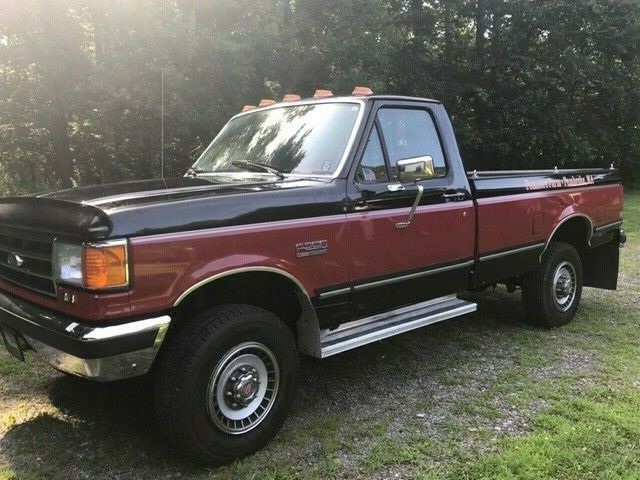 1989 2 Tone Red/Black Ford F-250 Reg. Cab, Long bed
