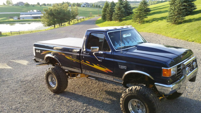 1989 Dark Blue Ford F-250