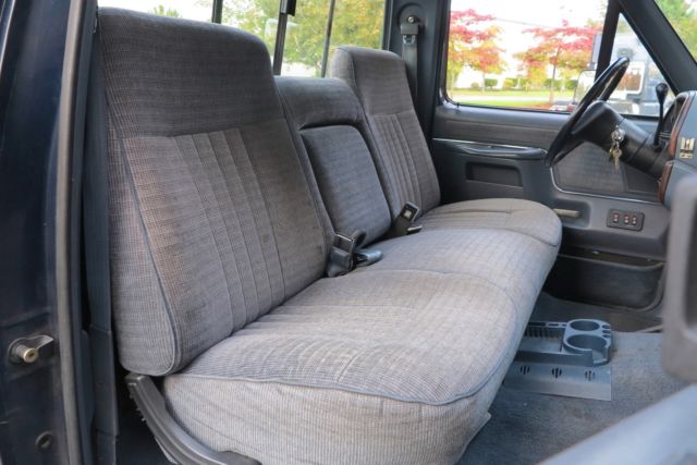 1989 Blue over Silver Ford F-250 Standard Cab Pickup