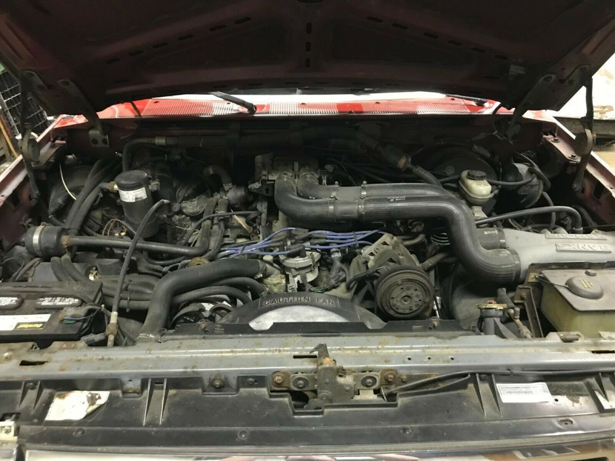 1989 Red Ford F-350 Extended Cab Pickup