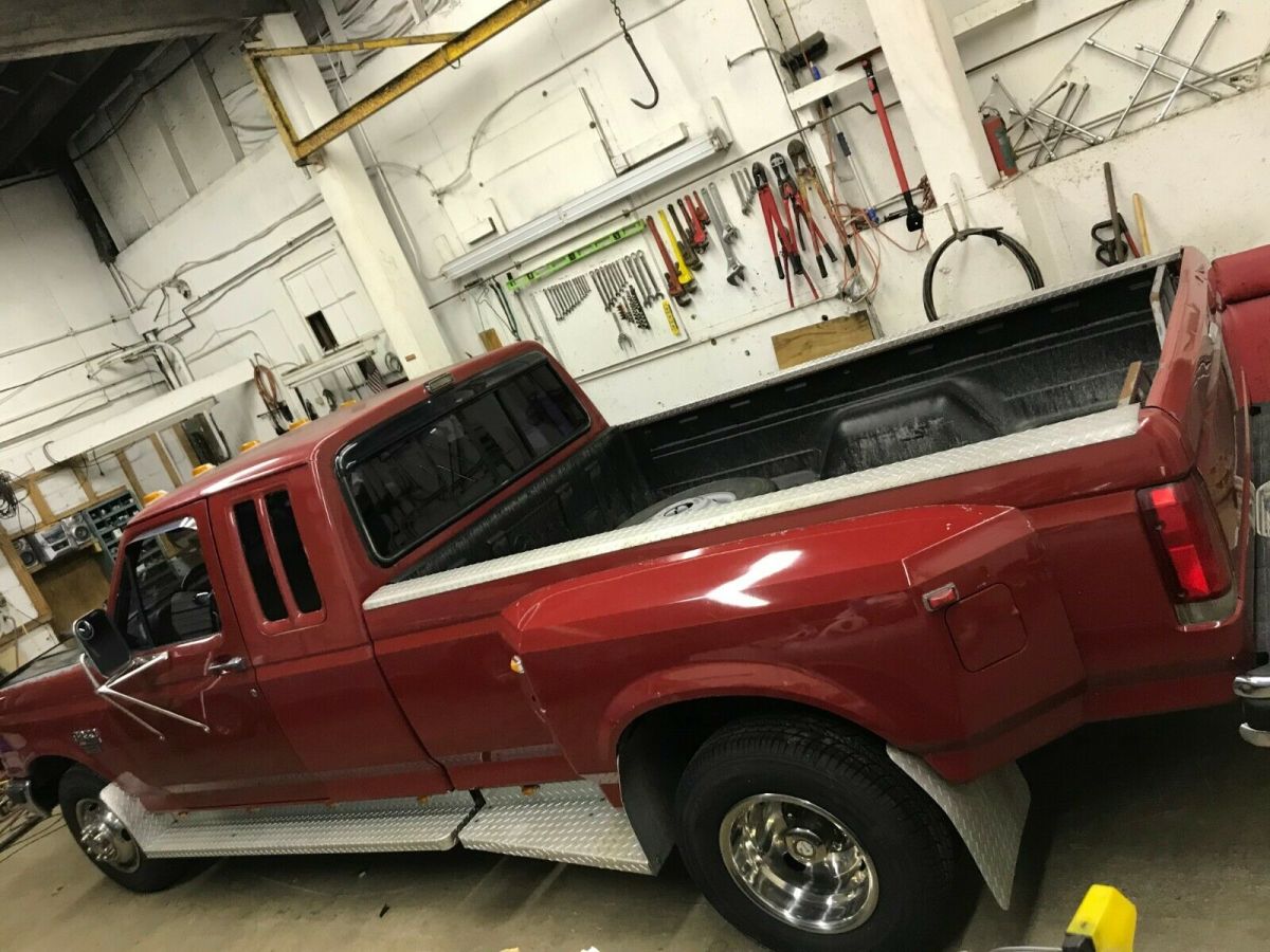 1989 Red Ford F-350 Extended Cab Pickup