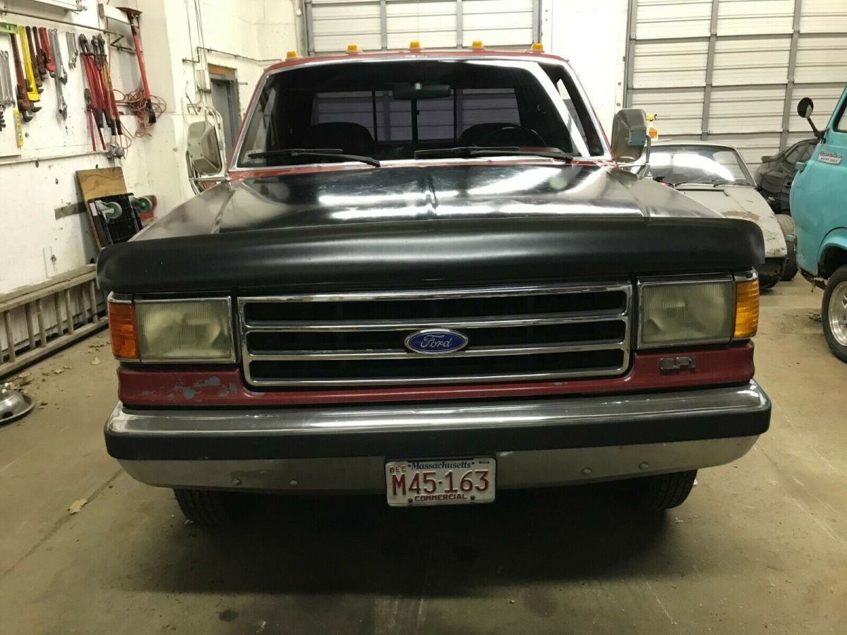 1989 Red Ford F-350 Extended Cab Pickup