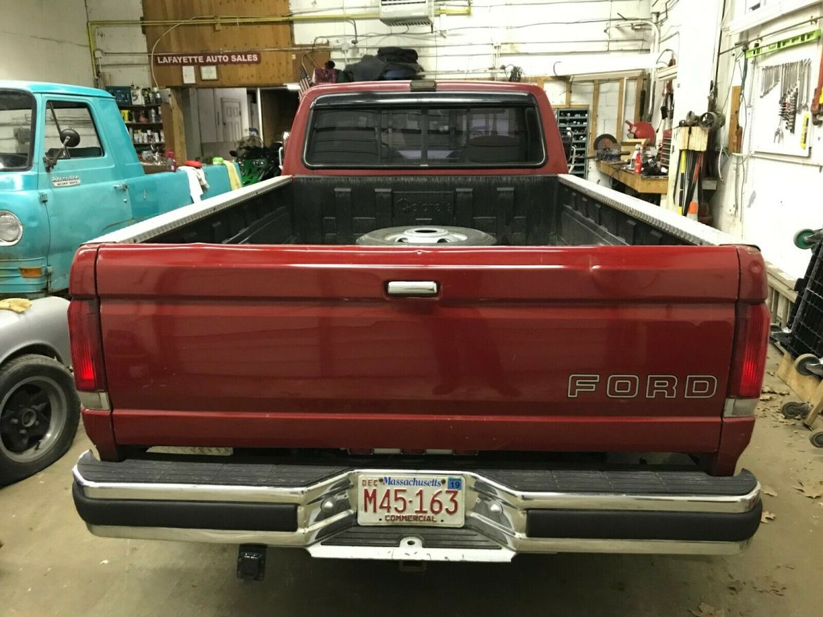 1989 Red Ford F-350 Extended Cab Pickup