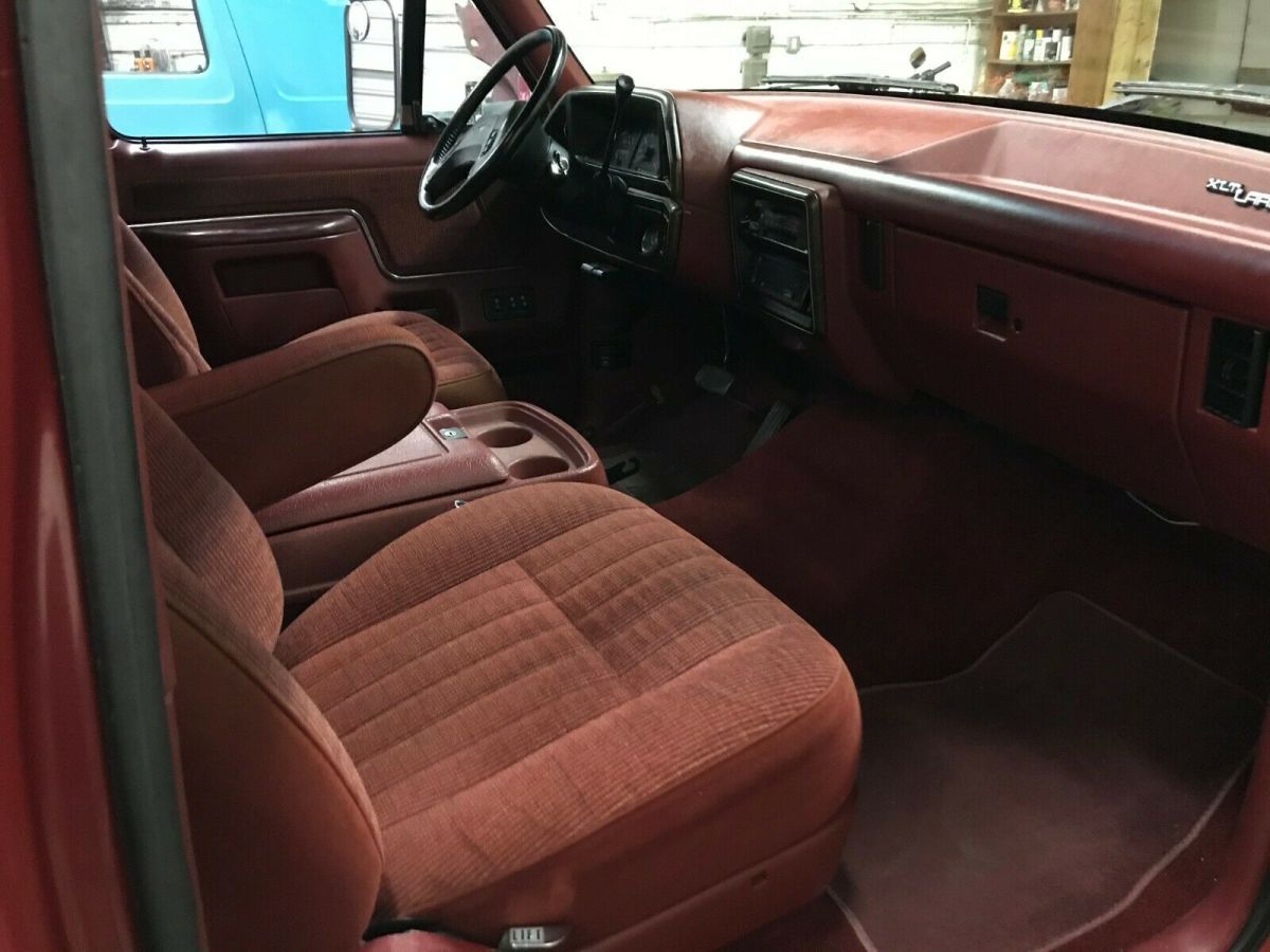 1989 Red Ford F-350 Extended Cab Pickup