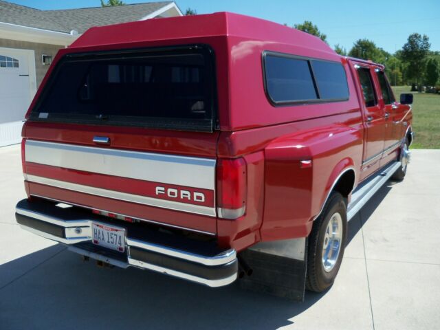 1989 Red Ford F-350 Crew Cab Pickup