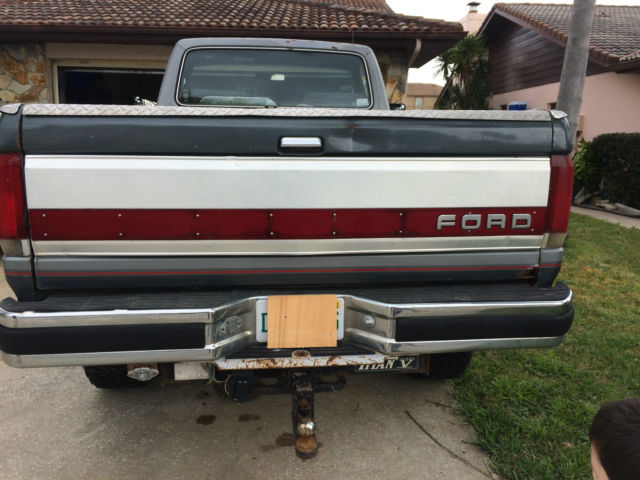 1989 Two Tone Grey Ford F-350 Standard Cab Pickup