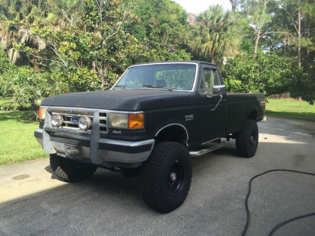 1989 Black Ford F-350 Standard Cab Pickup