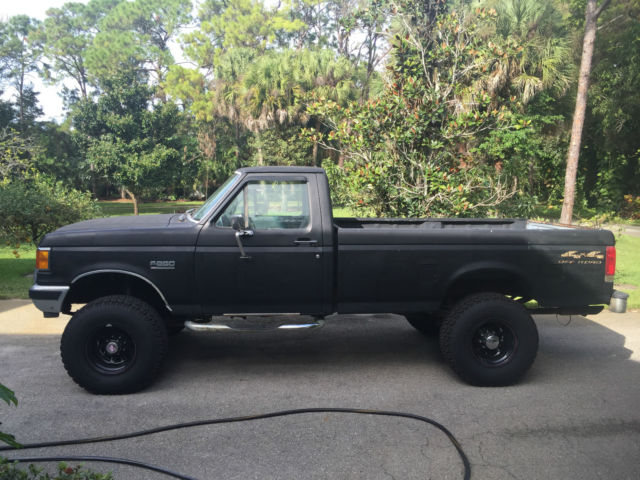 1989 Black Ford F-350 Standard Cab Pickup