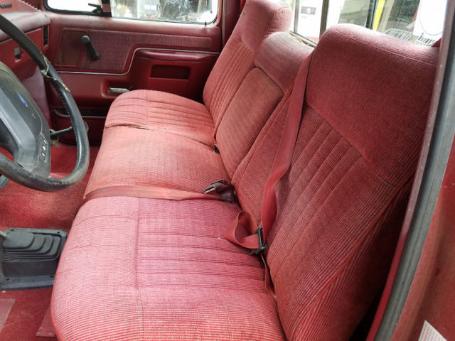 1989 Red Ford F-150 Standard Cab Pickup