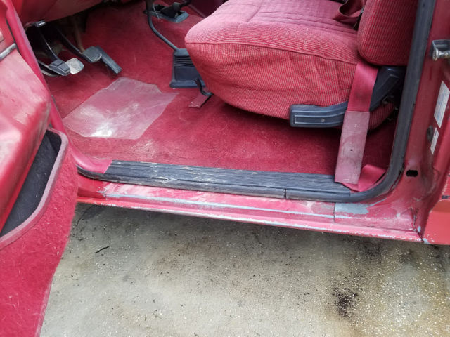 1989 Red Ford F-150 Standard Cab Pickup