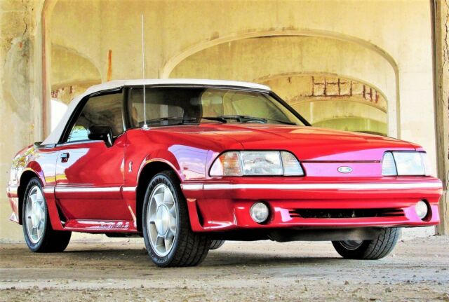 1989 Cabernet Red Ford Mustang Convertible