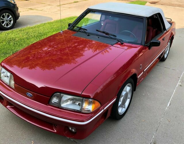 1989 Cabernet Red Ford Mustang Convertible