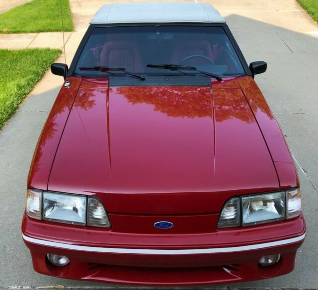 1989 Cabernet Red Ford Mustang Convertible