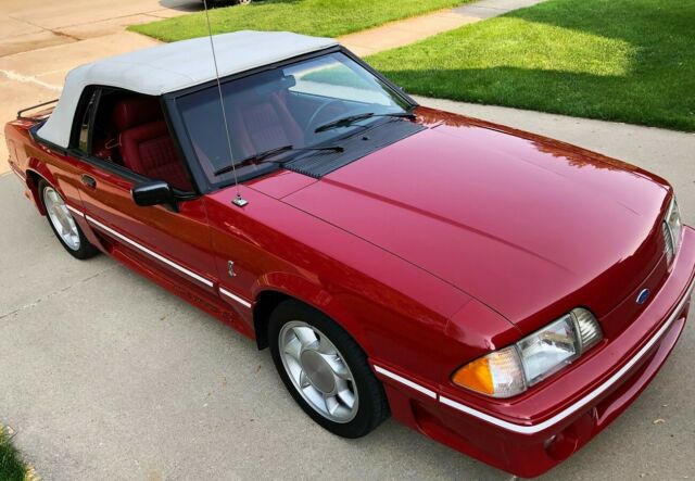 1989 Cabernet Red Ford Mustang Convertible