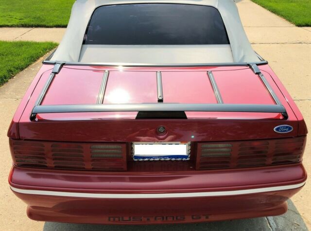 1989 Cabernet Red Ford Mustang Convertible