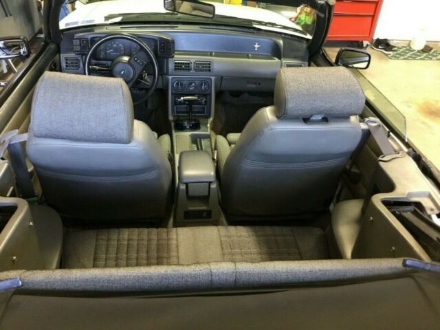 1989 White Ford Mustang Convertible