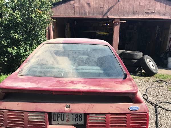 1989 Red Ford Mustang Hatchback
