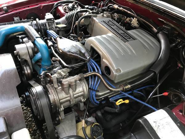 1989 Red Ford Mustang Hatchback