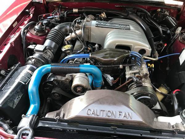 1989 Red Ford Mustang Hatchback