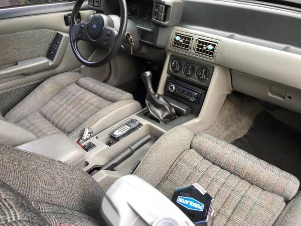 1989 Red Ford Mustang Hatchback