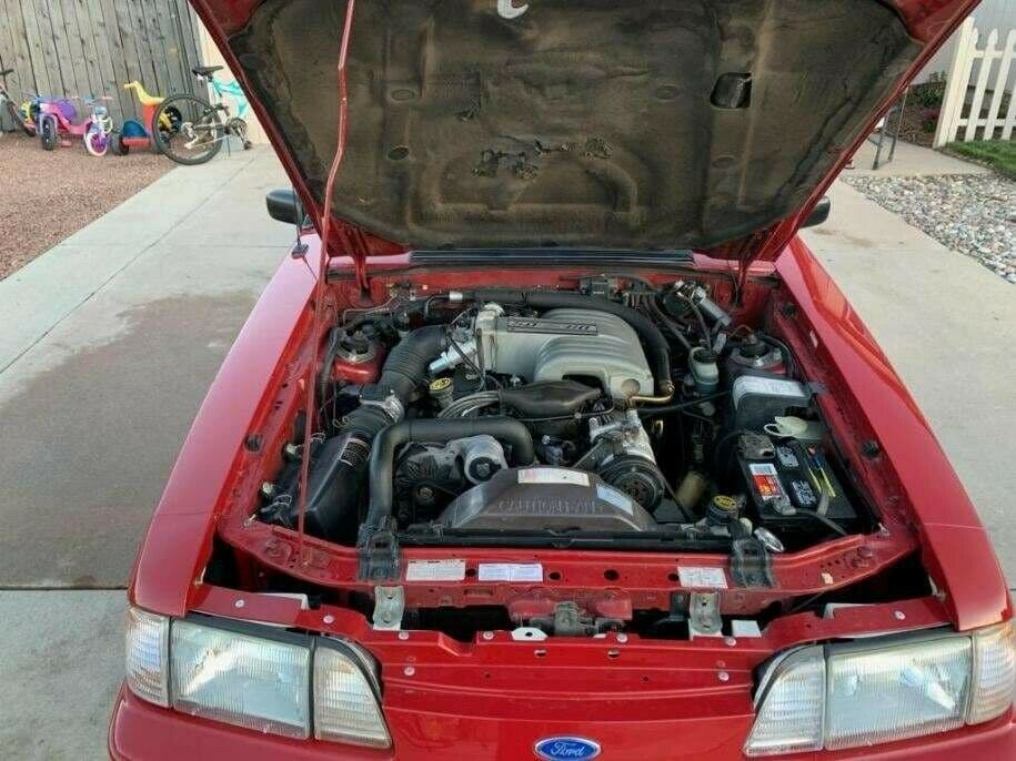 1989 Red Ford Mustang Convertible