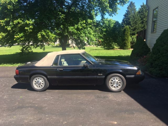 1989 Black Ford Mustang Convertible