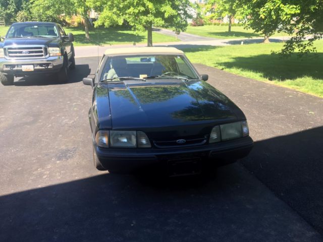 1989 Black Ford Mustang Convertible
