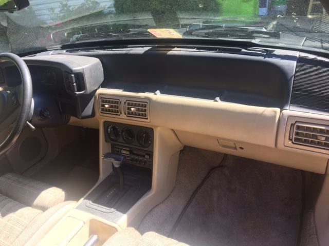 1989 Black Ford Mustang Convertible