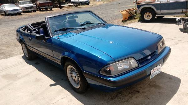 1989 Blue Ford Mustang Convertible