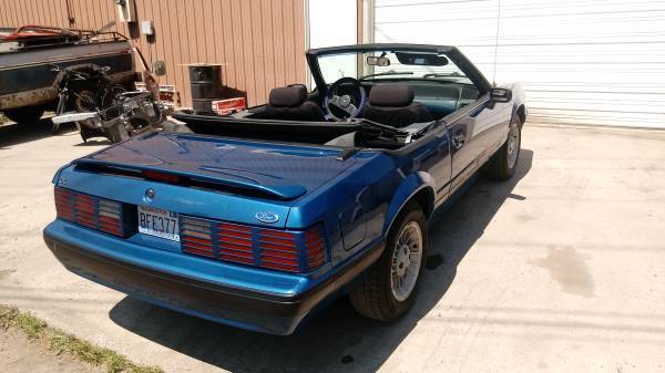 1989 Blue Ford Mustang Convertible