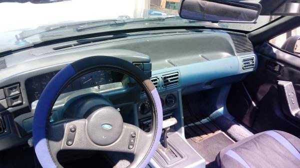 1989 Blue Ford Mustang Convertible