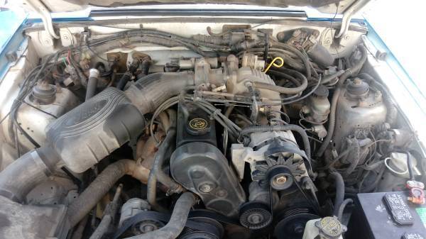 1989 Blue Ford Mustang Convertible