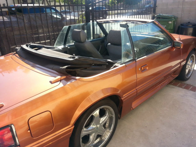 1989 Custom paint: Burnt Orange Ford Mustang Convertible
