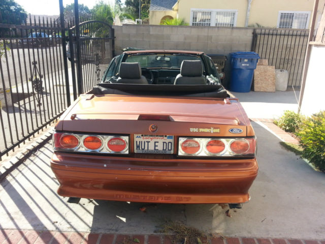 1989 Custom paint: Burnt Orange Ford Mustang Convertible