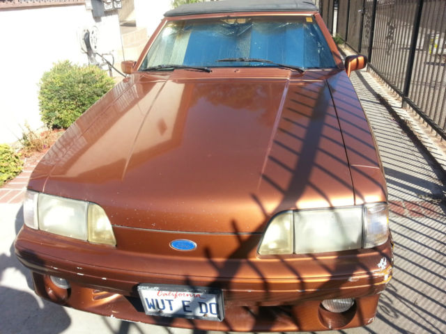 1989 Custom paint: Burnt Orange Ford Mustang Convertible