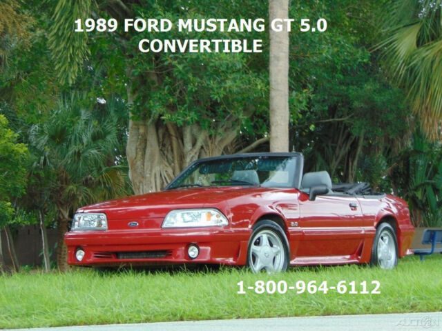 1989 Red Ford Mustang