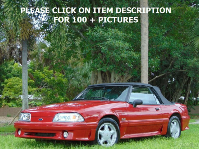 1989 Red Ford Mustang