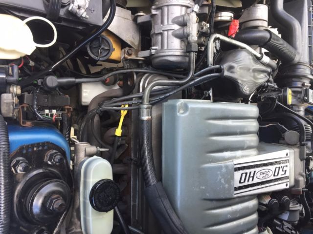 1989 Blue/Silver Ford Mustang Convertible