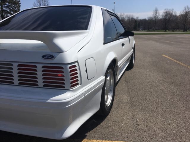 1989 White Ford Mustang Hatchback