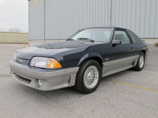 1989 Blue Ford Mustang Hatchback